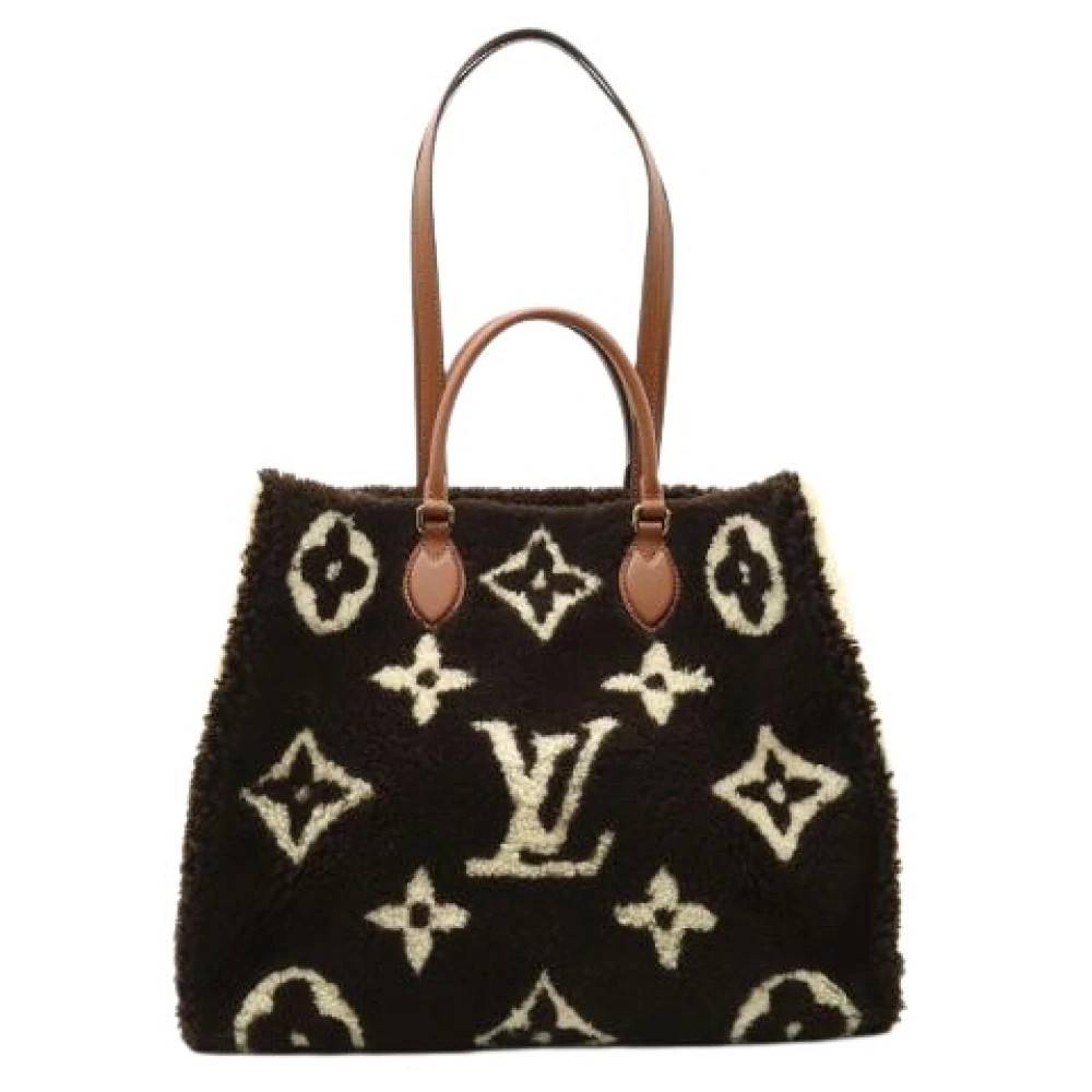 Louis Vuitton Vintage Pre-owned OnTheGo GM Monogram Teddy 2way tote taske - Vintage - Dame - Brun - ONE SIZE - Læder