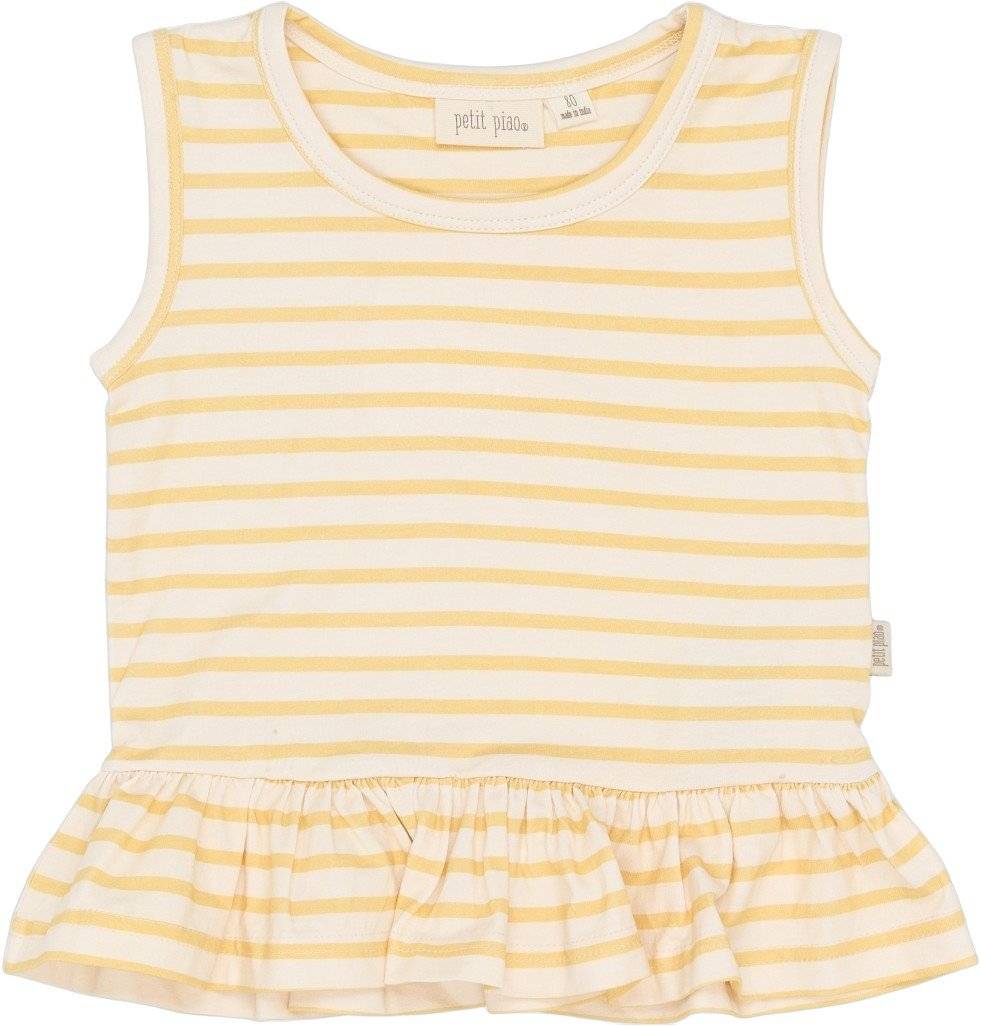 PETIT PIAO Ppsun S_L Top Str 92 cm - Dusky Citron Stri Toppe Bomuld hos Magasin.