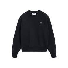 AMI PARIS BRANDED COTTON SWEATSHIRT Size: S, colour: BLACK