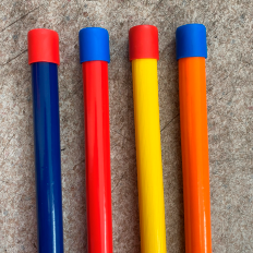 Rågångsstolpe KEBA-stolpen, 20-pack: BLÅ-Röd knopp / 200cm