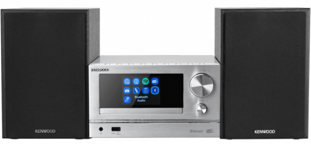 Kenwood M-7000S Silver med Svarta Högtalare