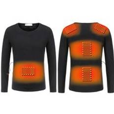 Vinteruppvärmda underkläder värme termiska underkläder set usb elektriska uppvärmda t-shirts batteridriven skid utomhus sport slitage