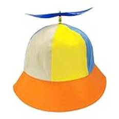 Durdiiy Färgglad Patchwork Hatt Party Cap Propellerkeps Rolig Helikopter Propellerkeps Baseballkeps för Vuxna och Barn Justerbar Storlek Hatt (Orange, Vuxen)