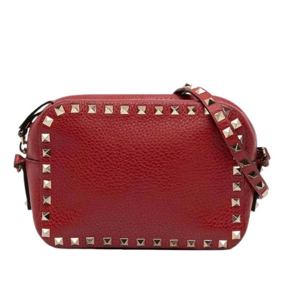 Valentino Vintage Pre-owned Rockstud Crossbody Taske - Vintage - Dame - Rød - ONE SIZE - Uld