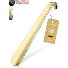 JK Trade® 29 cm stabil skohorn i rostfritt stål | skohorn i rostfritt stål för att sitta på | snabb och skonsam mot rygg | optimerad längd och bredd | skohorn | business | modern hängande