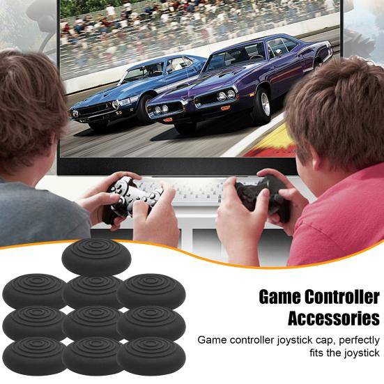 10-pack joystickskydd Ersättning för PS5 Halkfria spelkontroll tumgrepp Silikon Analoga stickskydd gray