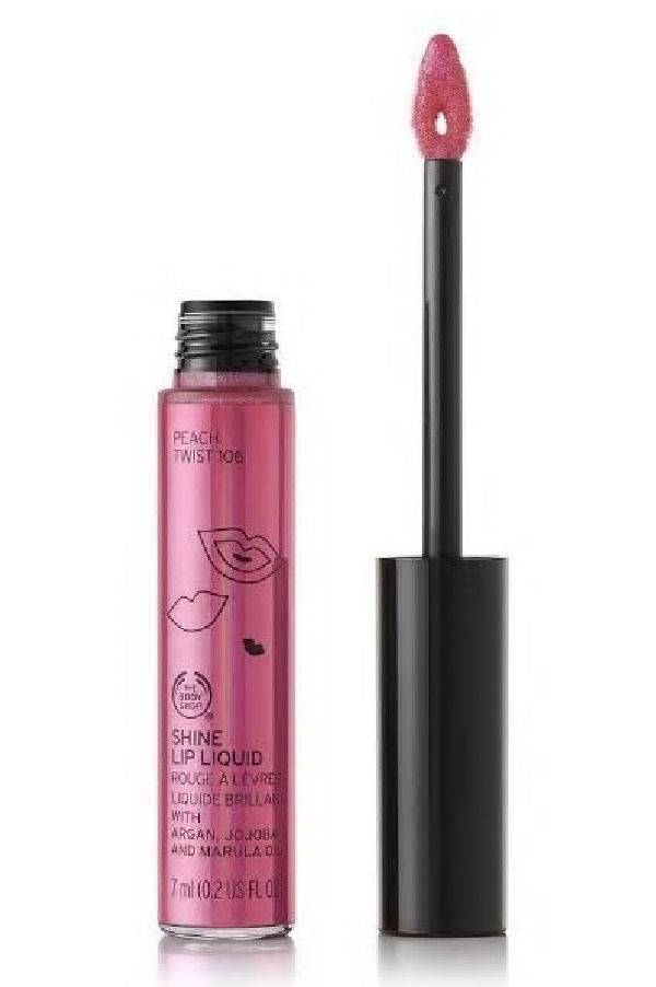 The body shop shine lip liquid peach twist 106 7ml