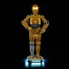 BRIKSMAX LED-lampa för Lego C-3PO 75398 – Kompatibel med Lego Star Wars byggstenar modell – utan Lego-set