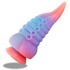 Realistischer Monster Silikon Dildo-8.3'' Big Anal Glowing Tentacle Dildo mit starkem Saugnapf, Octopus Huge Monster Thick Dildo für Frauen, Liquid Silicone Anal Plug Prostate Massager Adult Sex Toy