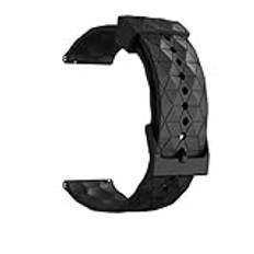 LKQASD Kompatibel med Forerunner 255 265 55 Rem 22mm 20mm Nytt silikon sportarmband Kompatibel med Venu 2 Plus/SQ 2/Vivoactive 3 4 Men Band (Color : Black, Size : For Forerunner 255)