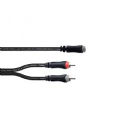 Cordial EY 0,3 YCC, 3,5 mm, hona, 2 x RCA, hane, 0,3 m, svart