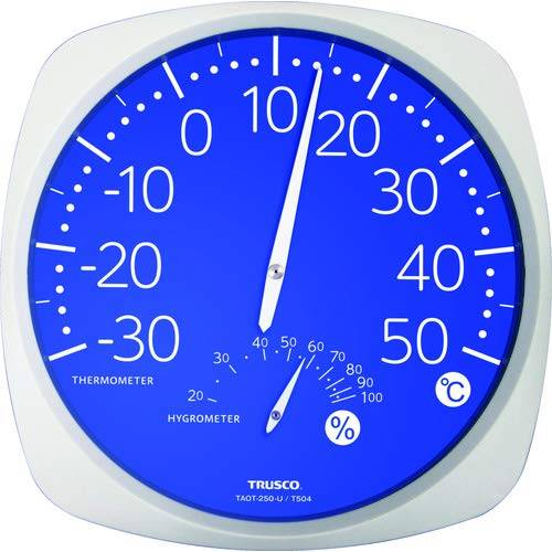 TRUSCO Large Analog Thermo-Hygrometer TAOT-250-U