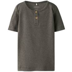 Name It T-shirt - Rib - Noos - NmmKab - Bungee Cord/Melange - Name It - 5 år (110) - T-Shirt