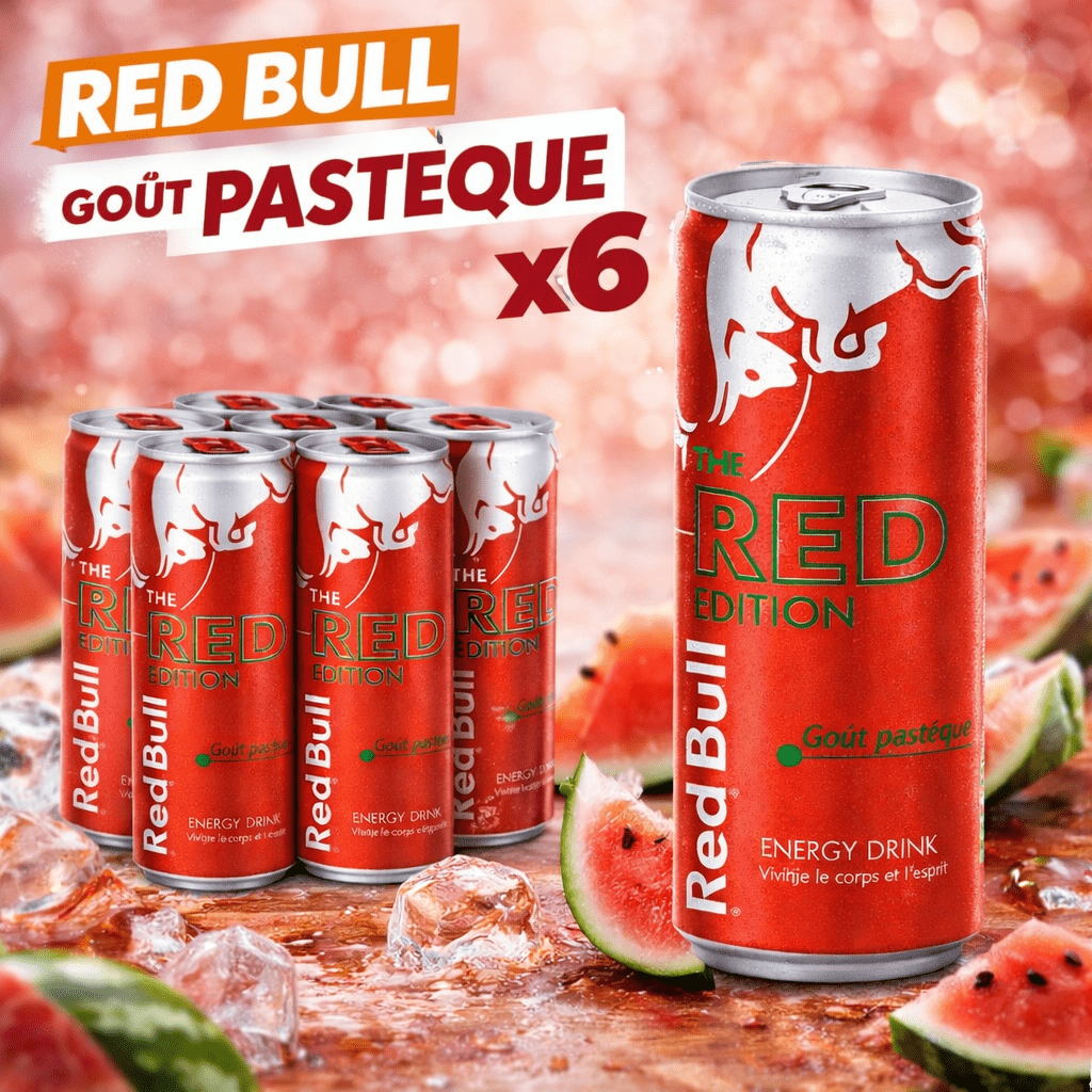 TEMU Red Bull - Watermelon Flavor - 6 Pack Of 25cl