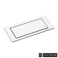 EVOline Backflip mat hvid, 2 x DK stik med jord + 1 usb stik