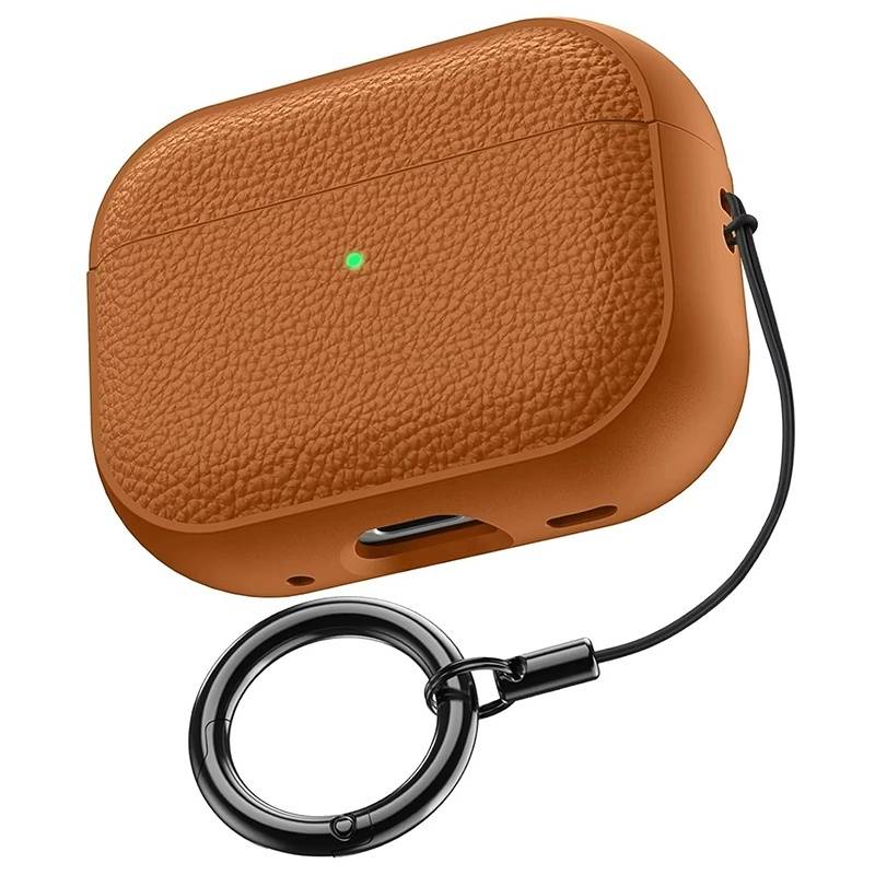 Luxury Leather Cover For AirPods 4 3 2 1 Business Earphones Cover For Apple AirPods Pro 1 2 Headset Shell With Hook Accessories