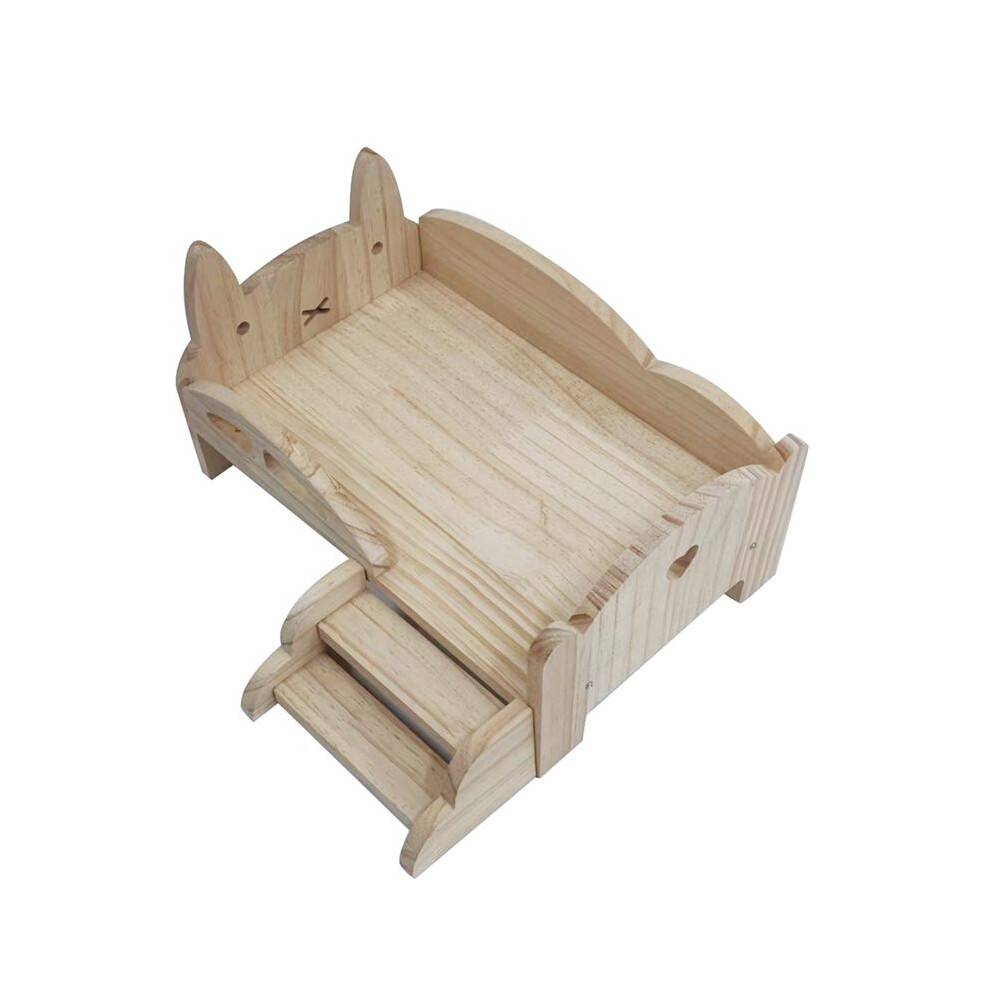 Wooden Bed for Dolls Universal Wooden Bed Wooden Doll DIY Bed for Dolls Children'S Day Gift(Bunny)