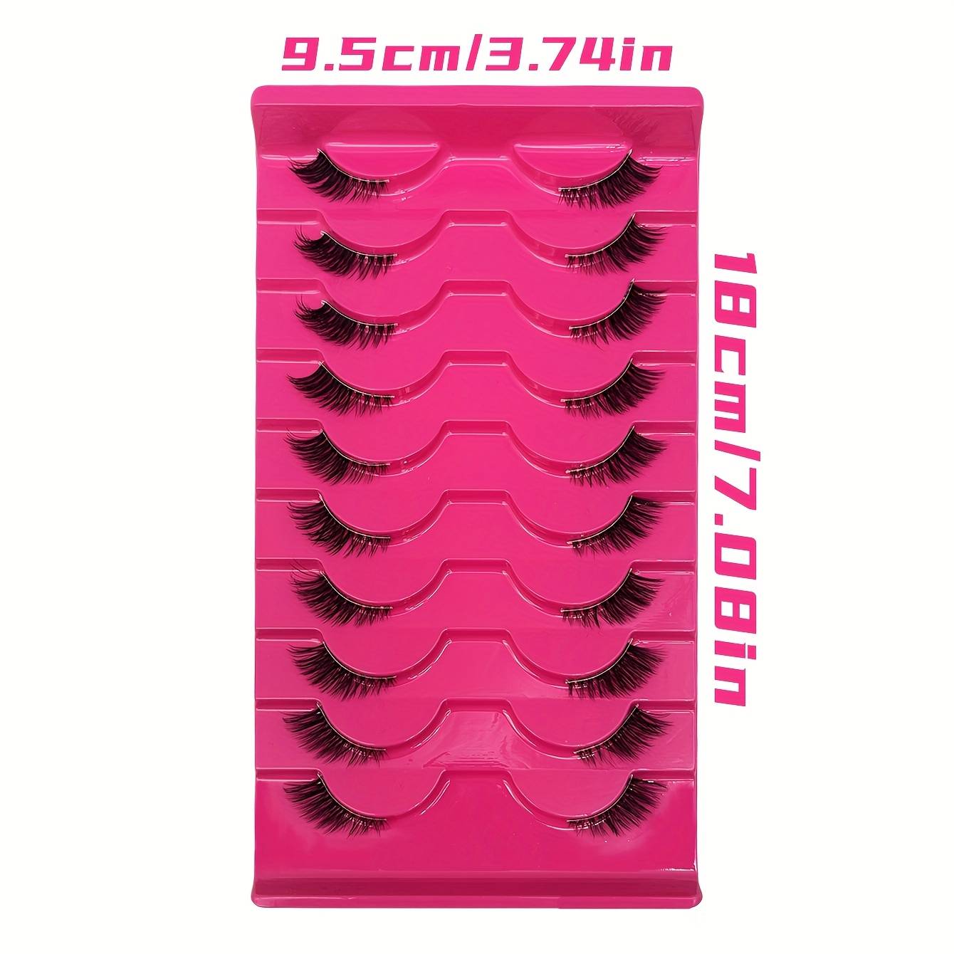 10 Pairs Fox Eyelashes 3-5-9mm Length Natural Eyelashes Fox Eye Cat Eye Tail Eyelashes Soft And Light Eyelashes Suitable For Beginners Suitable For Daily Dating