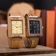 Factory direct sale hot wholesale china watch men leather gold case wood watch men square custom digital watch