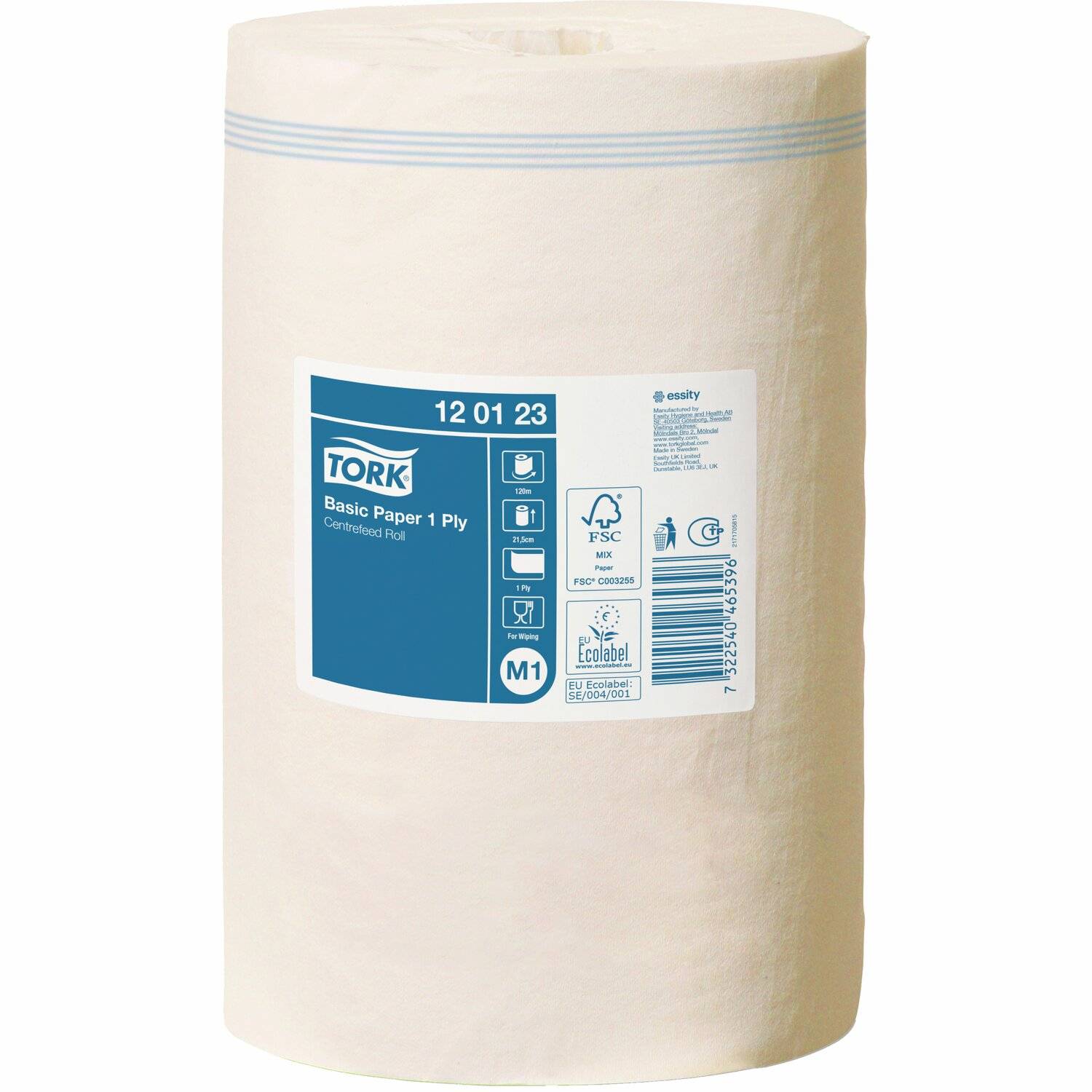Torkpapper Tork Basic 1-lagers M1 1x120m