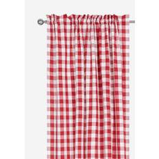 Vævede, ternede panelgardiner 2-pack