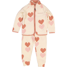 Geggamoja Fleece Set Kläder Pink Hearts - 98/104