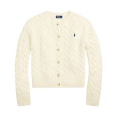 Polo Ralph Lauren, Strik, Dame, Beige, XS, Uld, Uld Kashmir Flet Cardigan