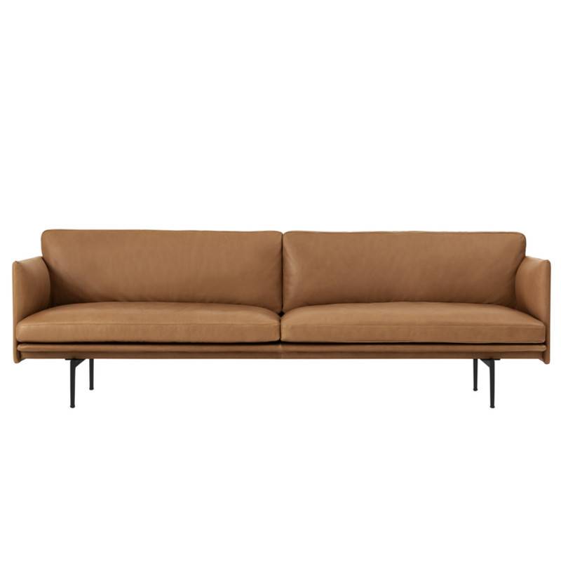 Muuto Outline Sofa Cognac Læder 3 prs.