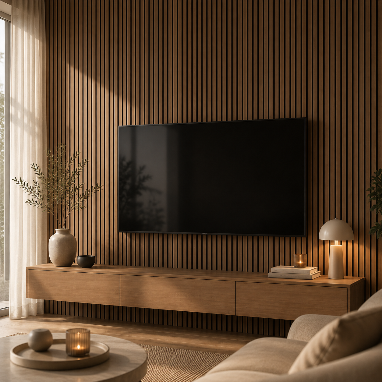 Akustikpanel - 240 x 52 x 1,8 cm – Vasalund - Eg