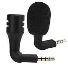 Mini Omni Directional 3,5 Mm-jackmikrofon 360° Surround Radio Bärbar Ljudmikrofon för Smartphone Bärbar Liten Mikrofon för Smartphone