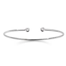 Aagaard - armring i 14 kt hvidguld med diamanter