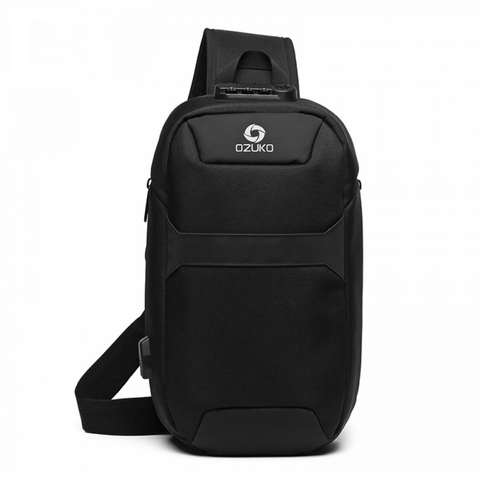 Herre tyverisikret brysttaske sportsbrysttaske vandtæt oxfordstof herretaske skulder crossbody-taske til mænd