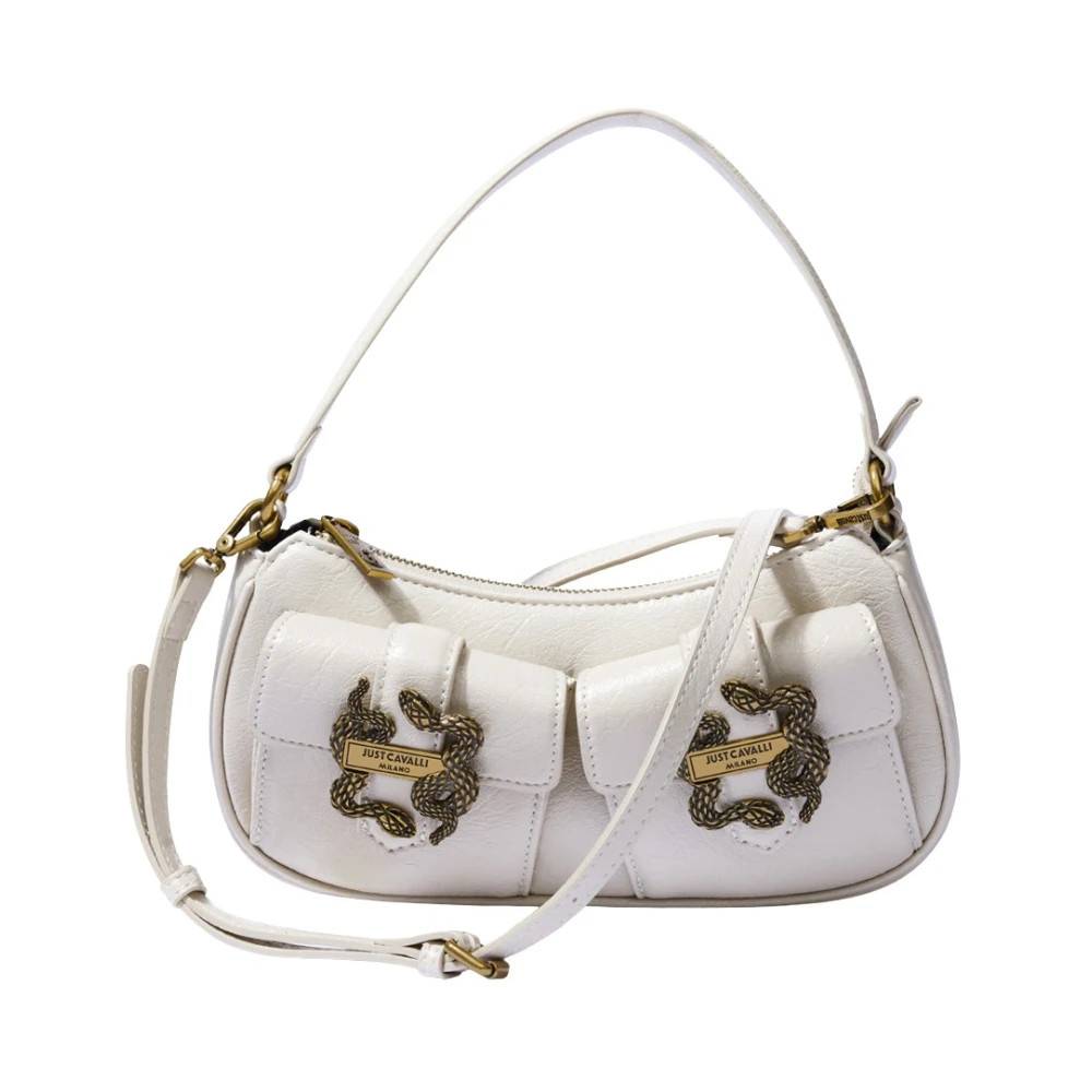 Just Cavalli Iconic Snakes Borsa 1 - Tasker - Dame - Hvid - ONE SIZE - Uld