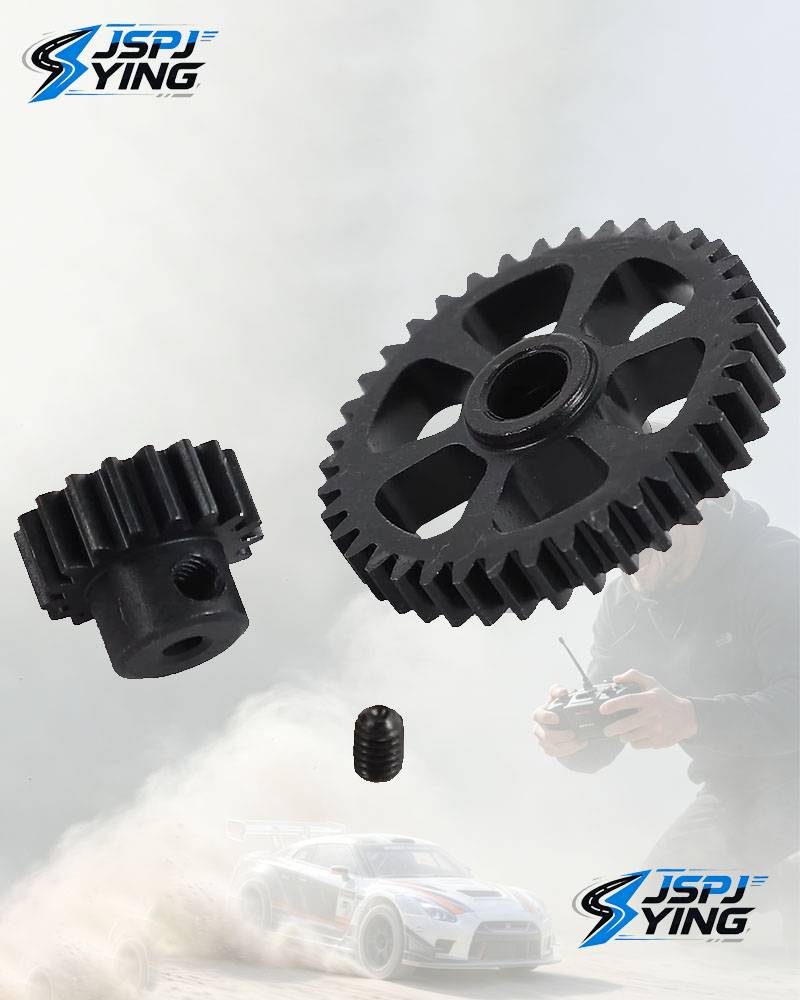 Heavy‑Duty Metal Reduction Gear + Motor Pinion Gear Wear‑Resistant Upgrade Spare Accessories for Wltoys A949 A959 A969 A979 K929