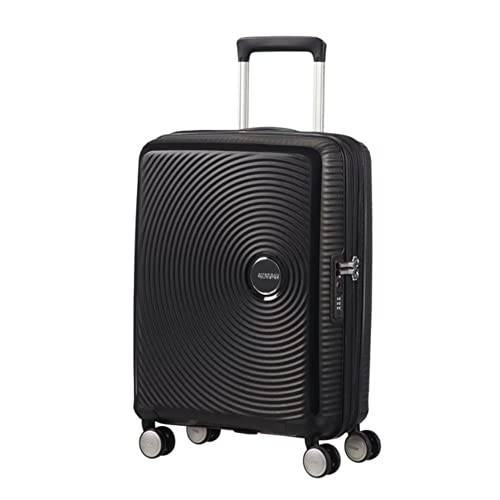 American Tourister Soundbox - Spinner S Erweiterbar Handgepäck, 55 cm, 35.5/41 L, Schwarz (Bass Black)