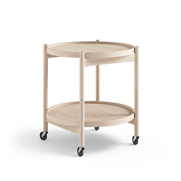 Brdr. Krüger Bølling bakkebord 50 cm. - bøg ubehandlet - Bakke 1: Ubehandlet bøg / Bakke 2: Stone