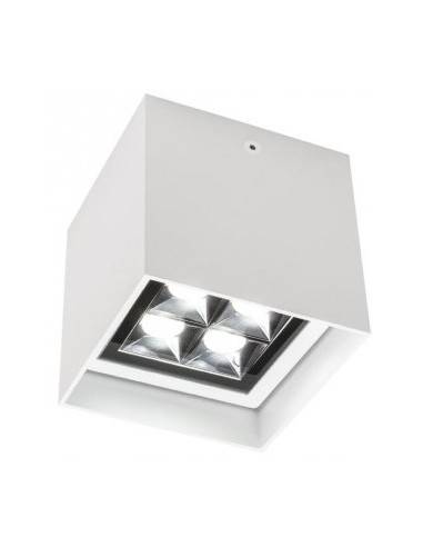 HUB Påbygningsspot i aluminium 10 x 10 cm 1 x 12W CREE LED - Mat hvid