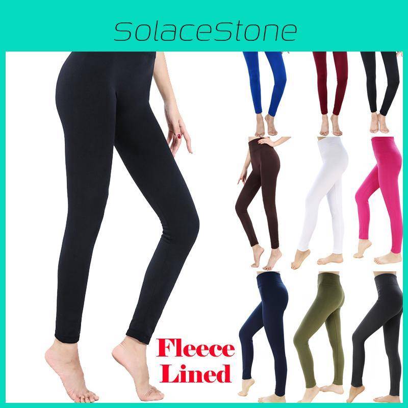 Fodrade leggings för kvinnor, vinter, värmande, hel längd, hög midja, stödjande byxor cm