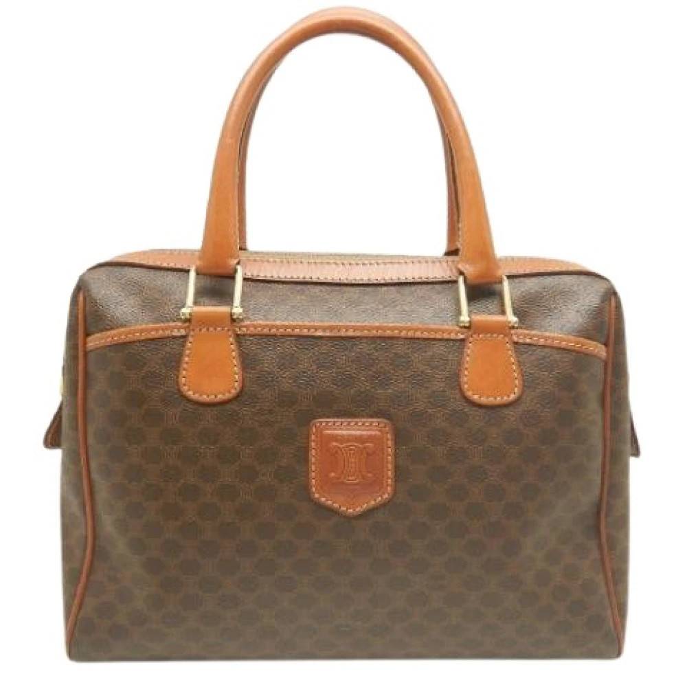 Celine Vintage Pre-owned Macadam Håndtaske - Vintage - Dame - Brun - ONE SIZE - Uld