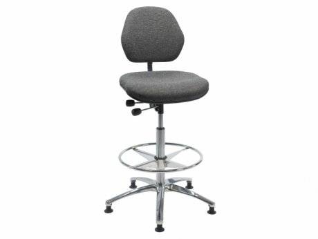 Kontorsstol Office ESD Hög, Fotring, Glidfötter
