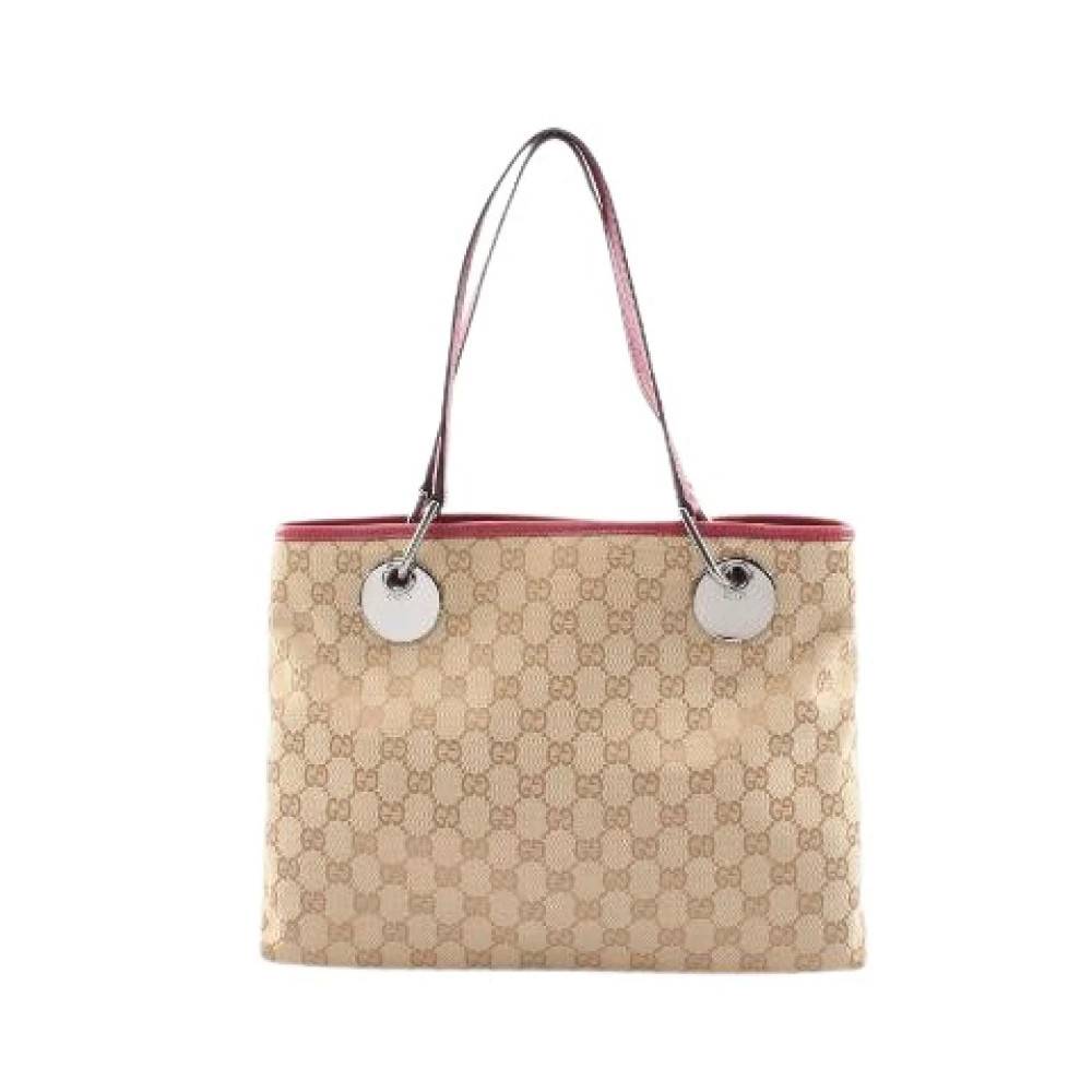 Gucci Vintage Pre-owned GG Canvas Tote Bag - Vintage - Dame - Beige - ONE SIZE - Uld