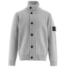 Stone Island Cardigan - Ull/Viskos - Gråmelerad - Stone Island - 8 år (128) - Cardigan