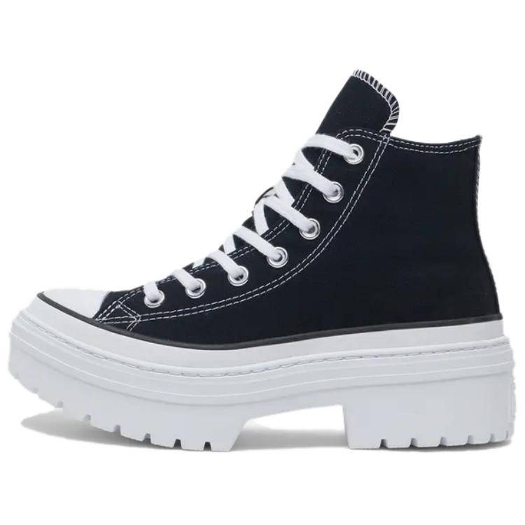 Converse Chuck Taylor All Star Lugged Heel Platform High Svart Vit Dam Sneakers Egret A08258C 40