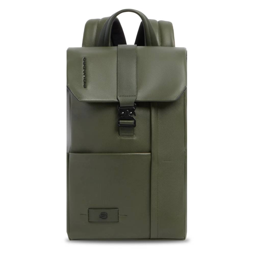 Piquadro Russel Laptop Rygsæk - Tasker - Herre - Grøn - ONE SIZE - Læder