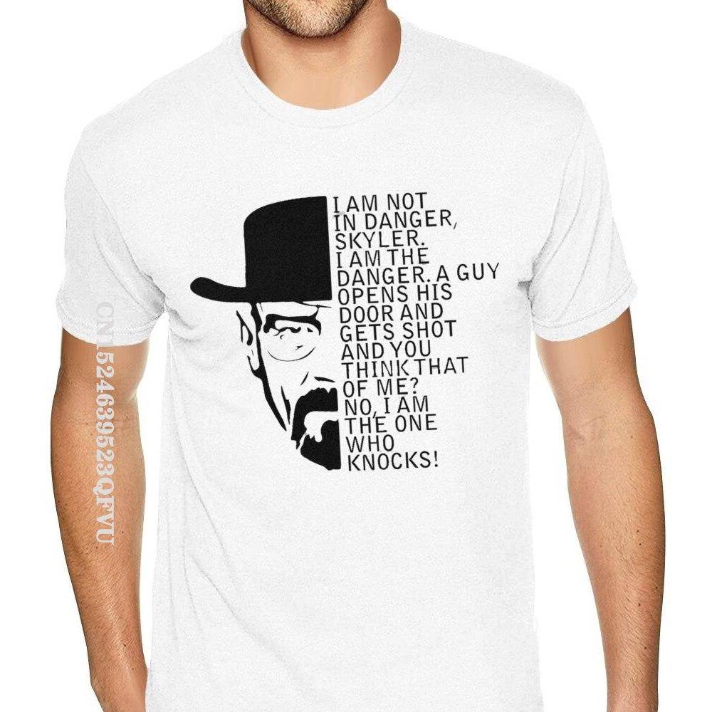Oversized T-shirt Breaking Bad Walter Heisenberg Jag Är Faran Enkel Design Gotisk Stil Anime T-shirt Herrdesignerskjortor... cm flerfärgad