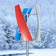 220V,XINRISHENG 500W vindturbingeneratorsats, 3-bladig bärbar vertikal helix vindkraft, vertikal vindgenerator med fjärrkontroll och vindhastighet