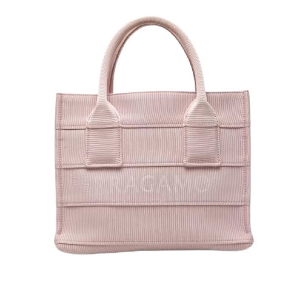 Salvatore Ferragamo Pre-owned Pre-owned Canvas Tote - Vintage - Dame - Lyserød - ONE SIZE -