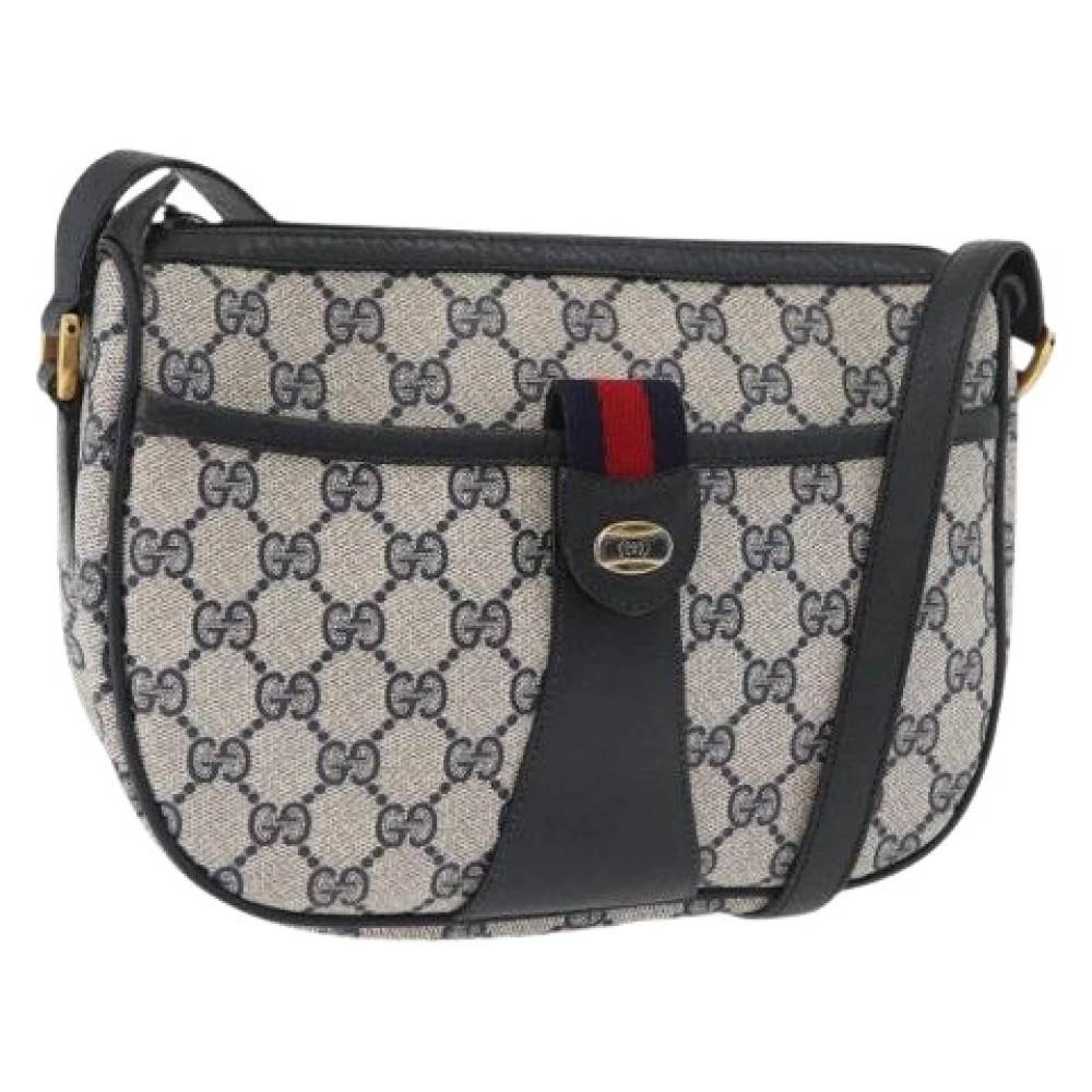 Gucci Vintage - Pre-owned Vintage GG Canvas Axelremsväska Vintage - Dam - ONE Size - Läder