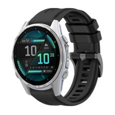 Garmin Fenix 8 AMOLED 43mm Urrem i silikone - Sort