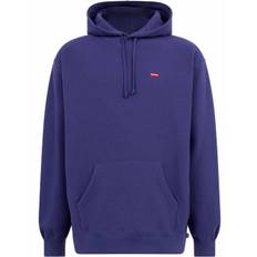 Supreme - hoodie med logotyp - unisex - bomull - M - Blå